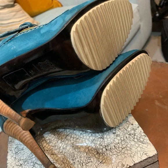 Pierre Hardy Teal Heeled Boots - Picture 10 of 10